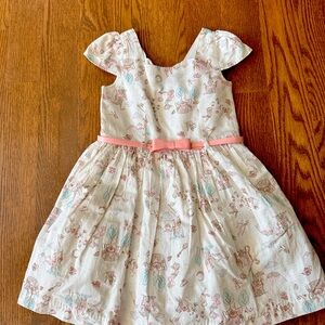LuluRain Bunny Castle Tea Party Fairytale Dress-Girl's Size 6-Whimsical